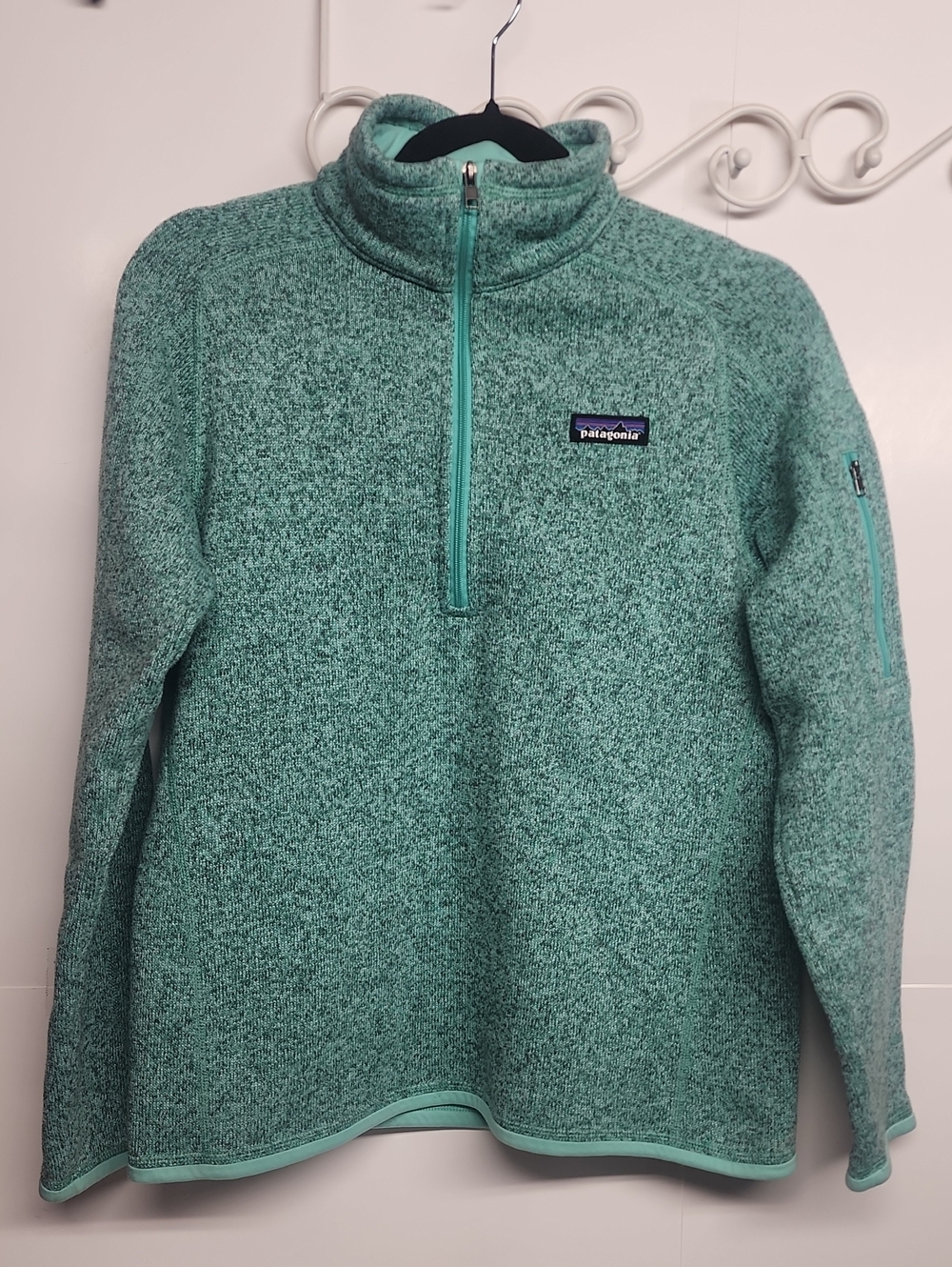 Patagonia Awesome Seafoam Green Sz M Quarter-Zip Fleece Pullover Quality Trendy